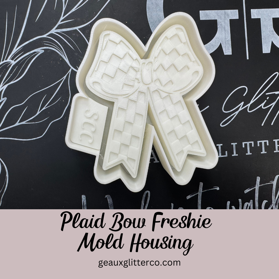 Plaid Bow Freshie Mold Housing