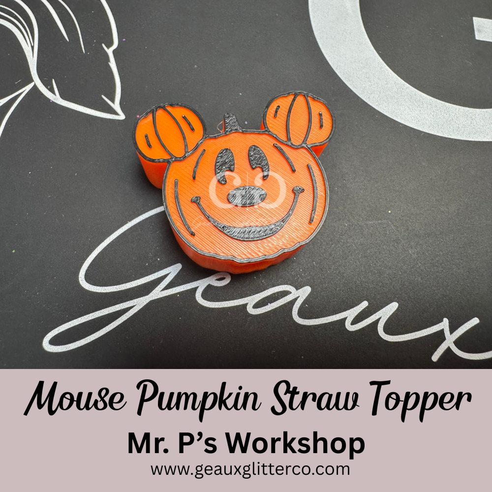 Mouse Pumpkin Straw Topper