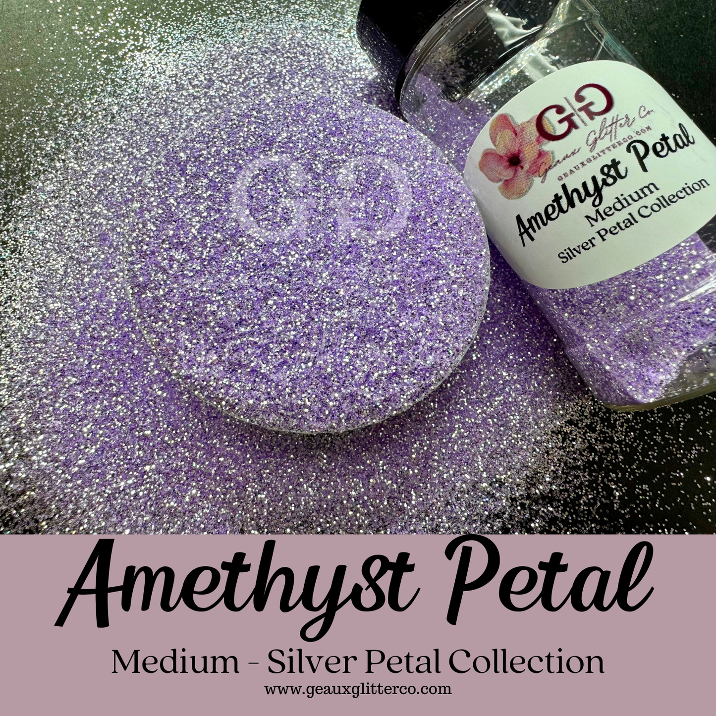 Amethyst Petal - Medium - Silver Petal Collection