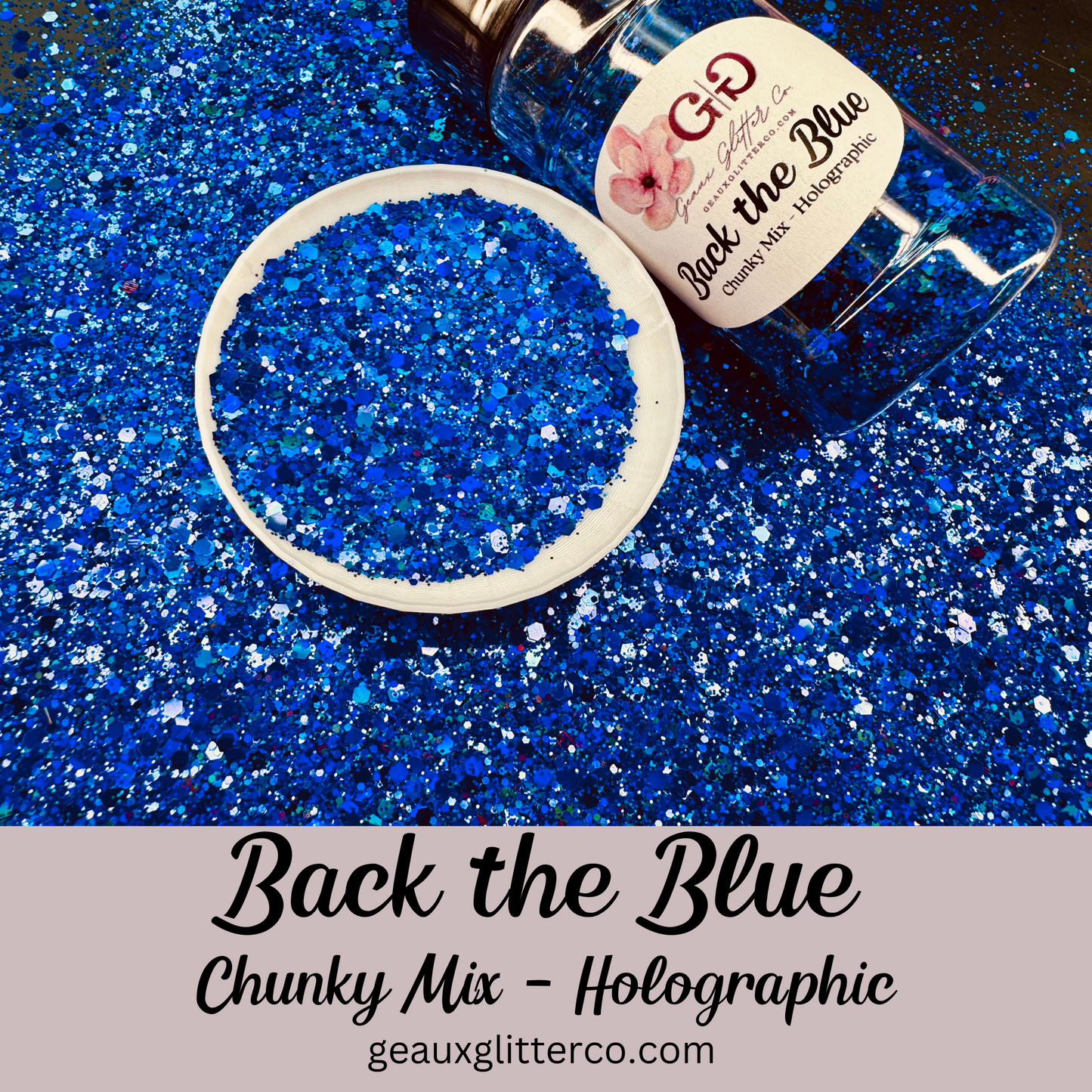 Back the Blue Chunky Mix - Holographic