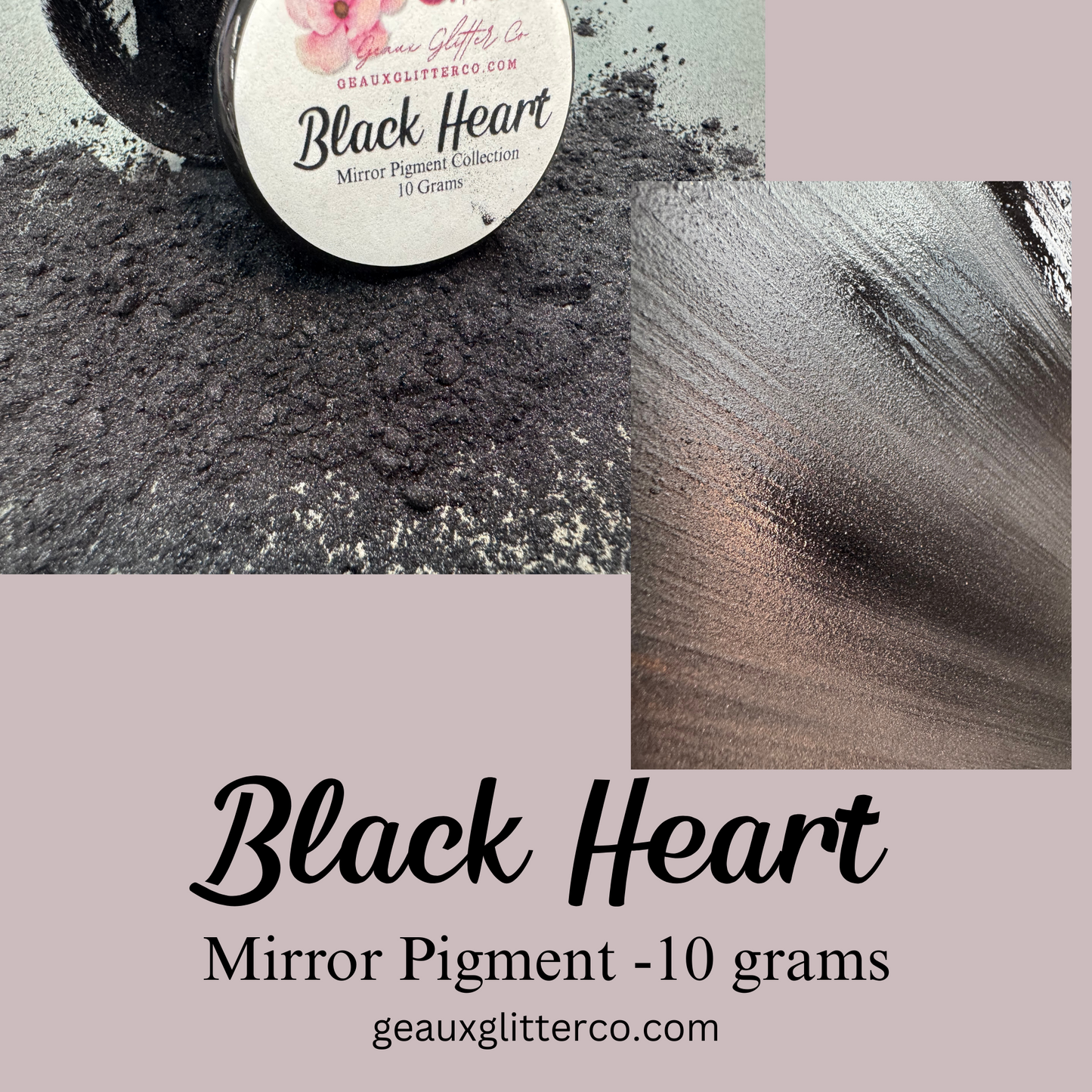 Black Heart - Mirror Pigment - 10 grams