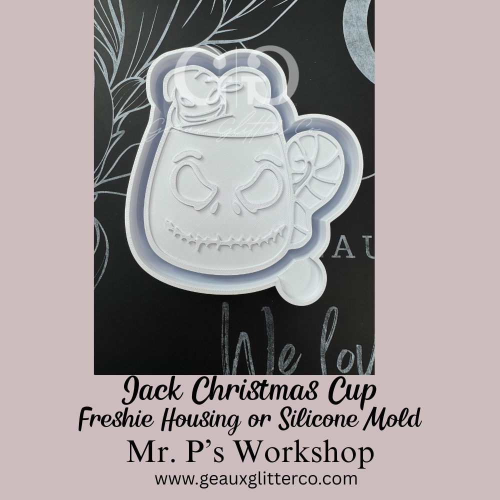 Jack Christmas Cup Freshie Housing or Silicone Mold