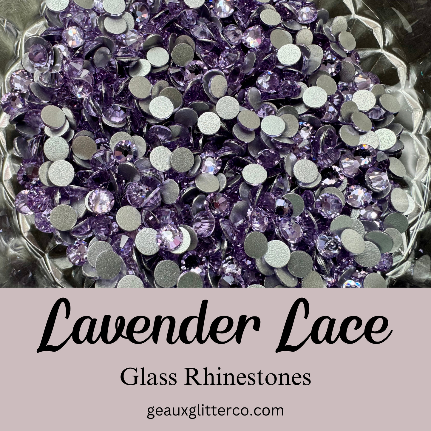Lavender Lace Glass Rhinestones