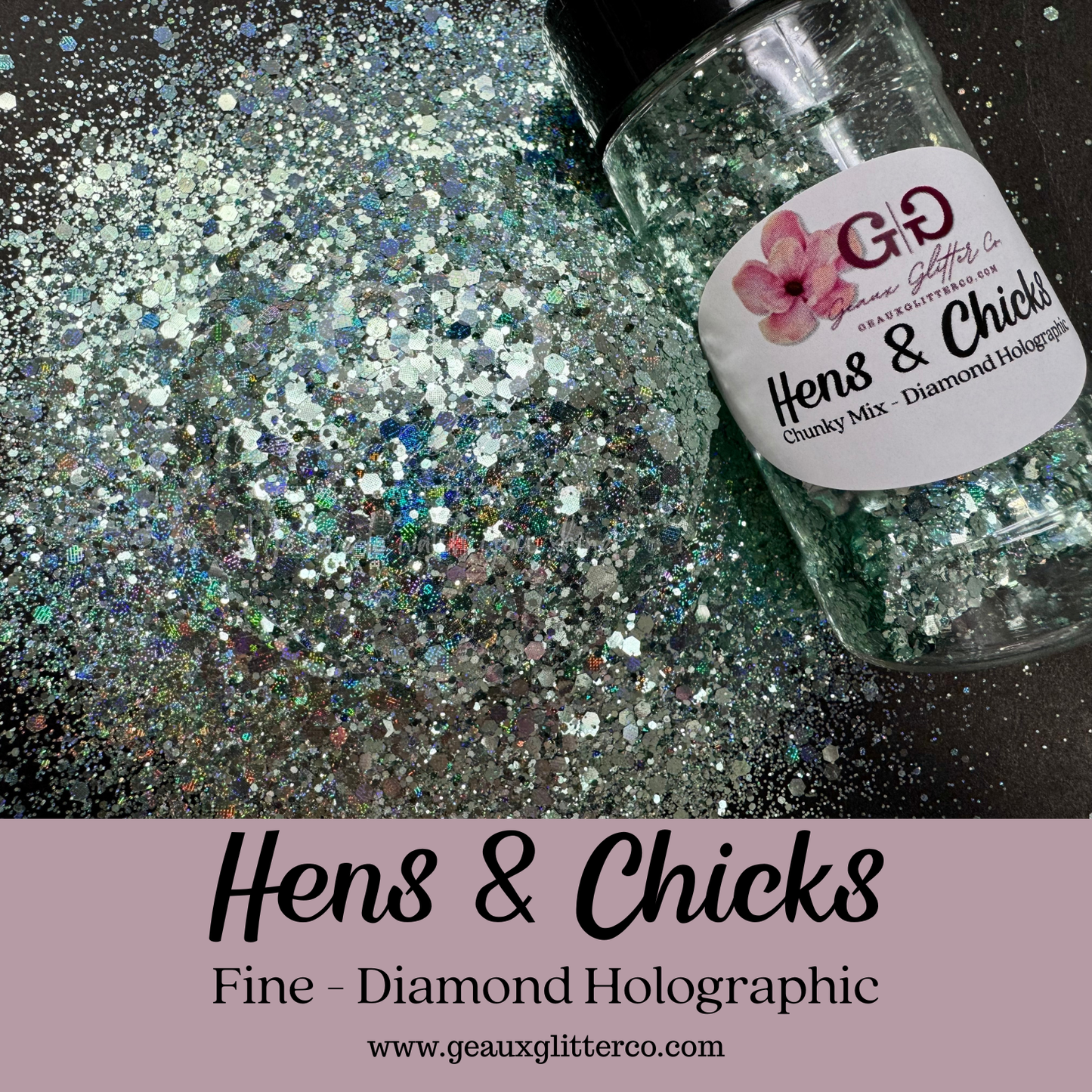 Hens & Chicks Chunky Mix - Diamond Holographic Series