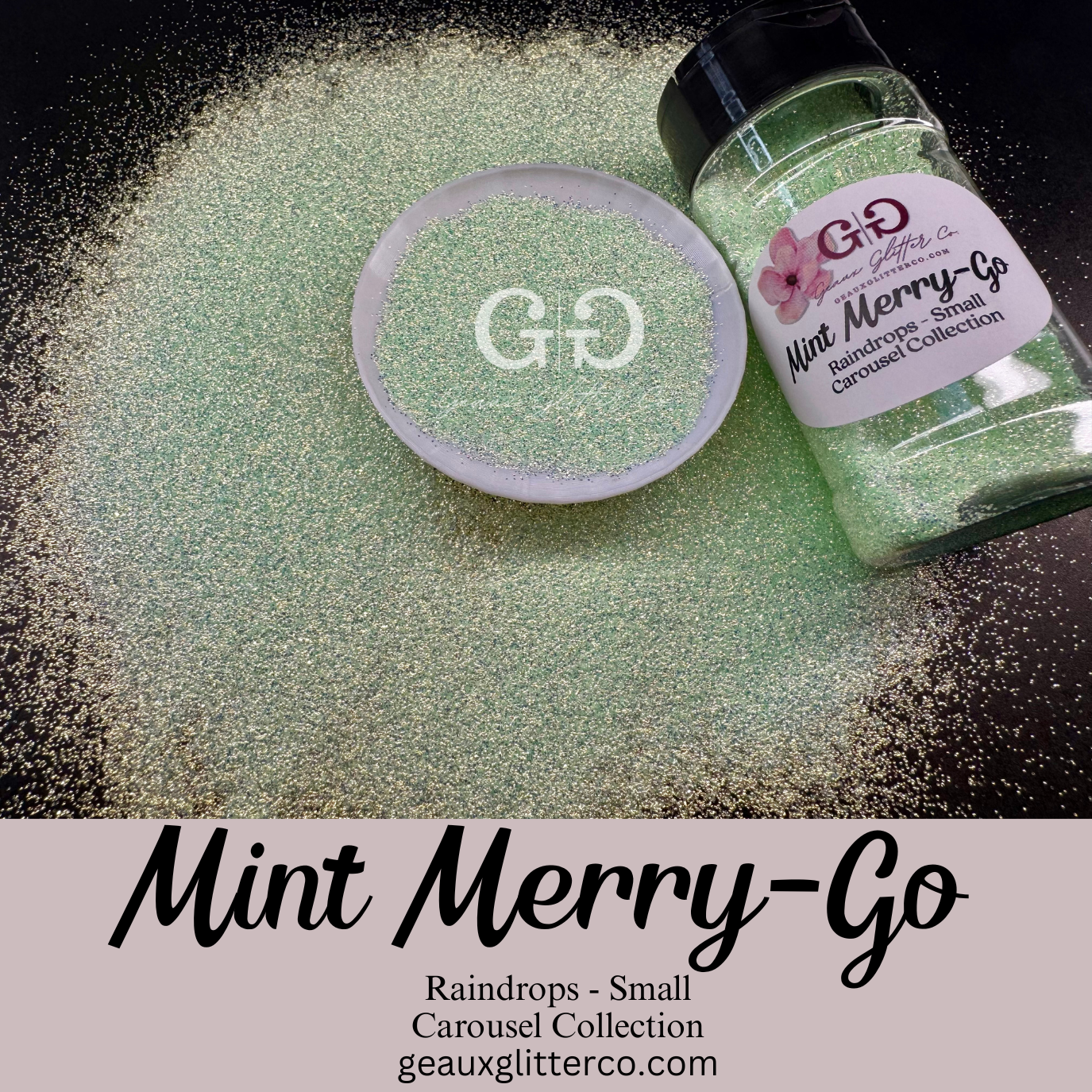 Mint Merry-Go Raindrops Small