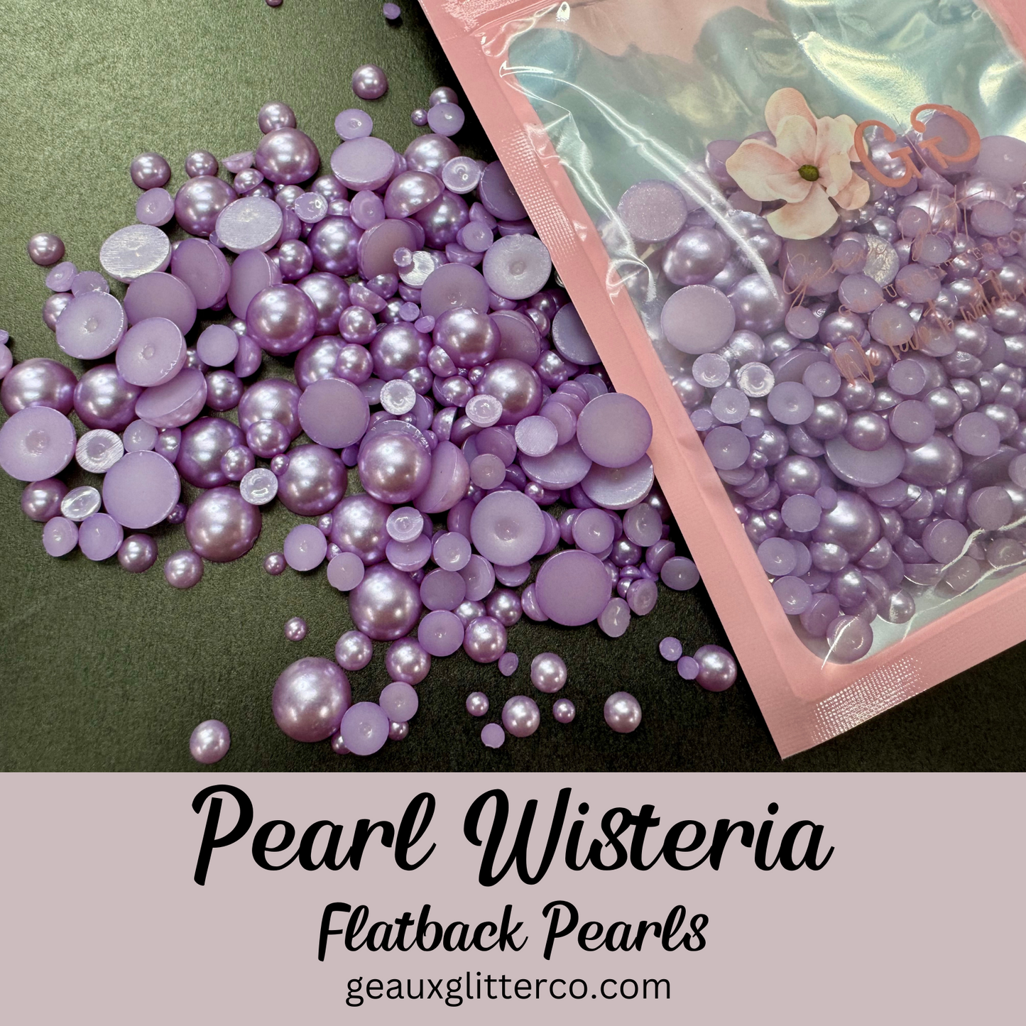 Pearl Wisteria Pearl Flatback Beads
