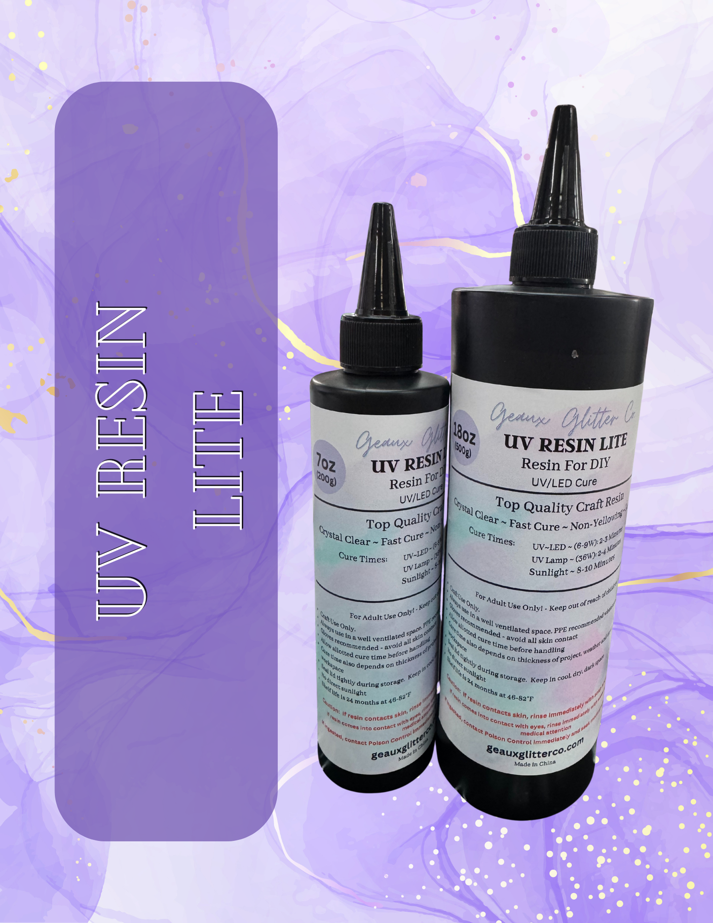 NEW! Geaux Glitter UV Resin Lite