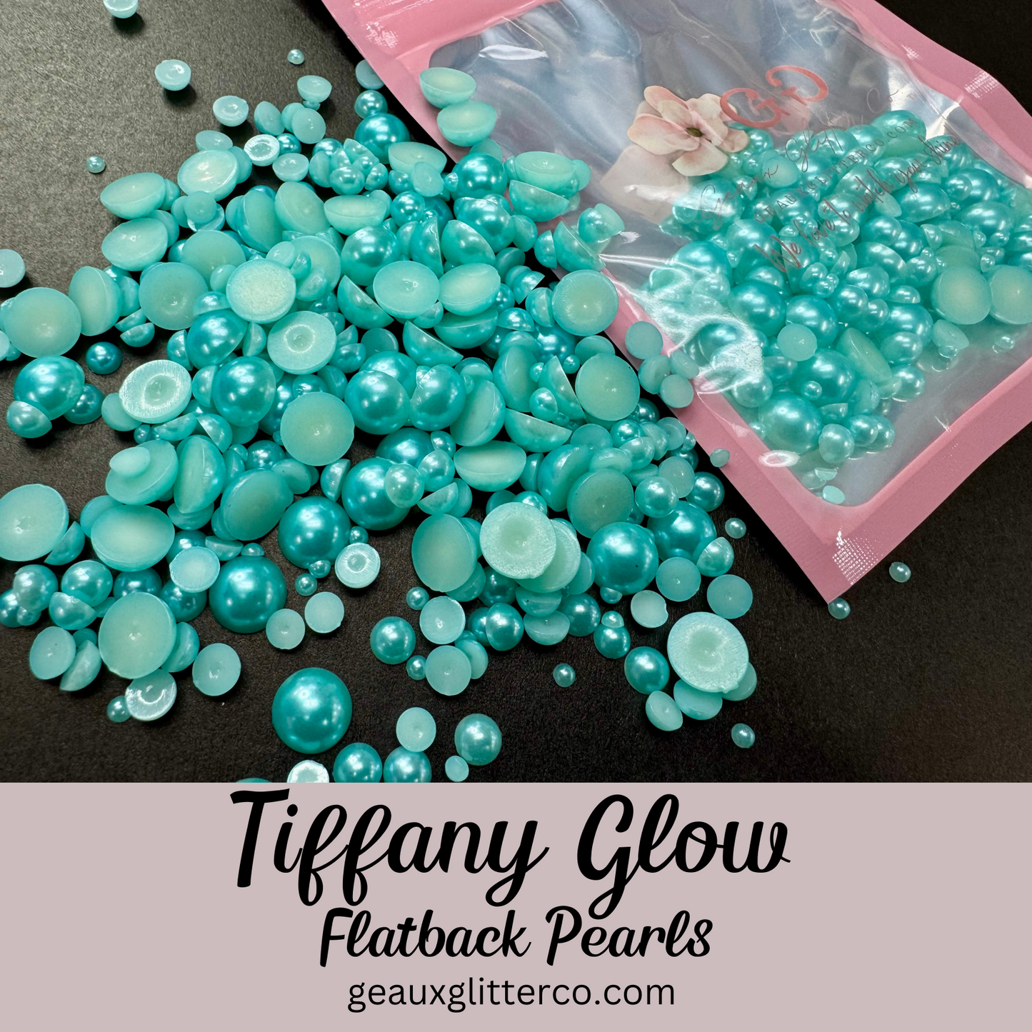 Tiffany Glow Pearl Flatback Beads