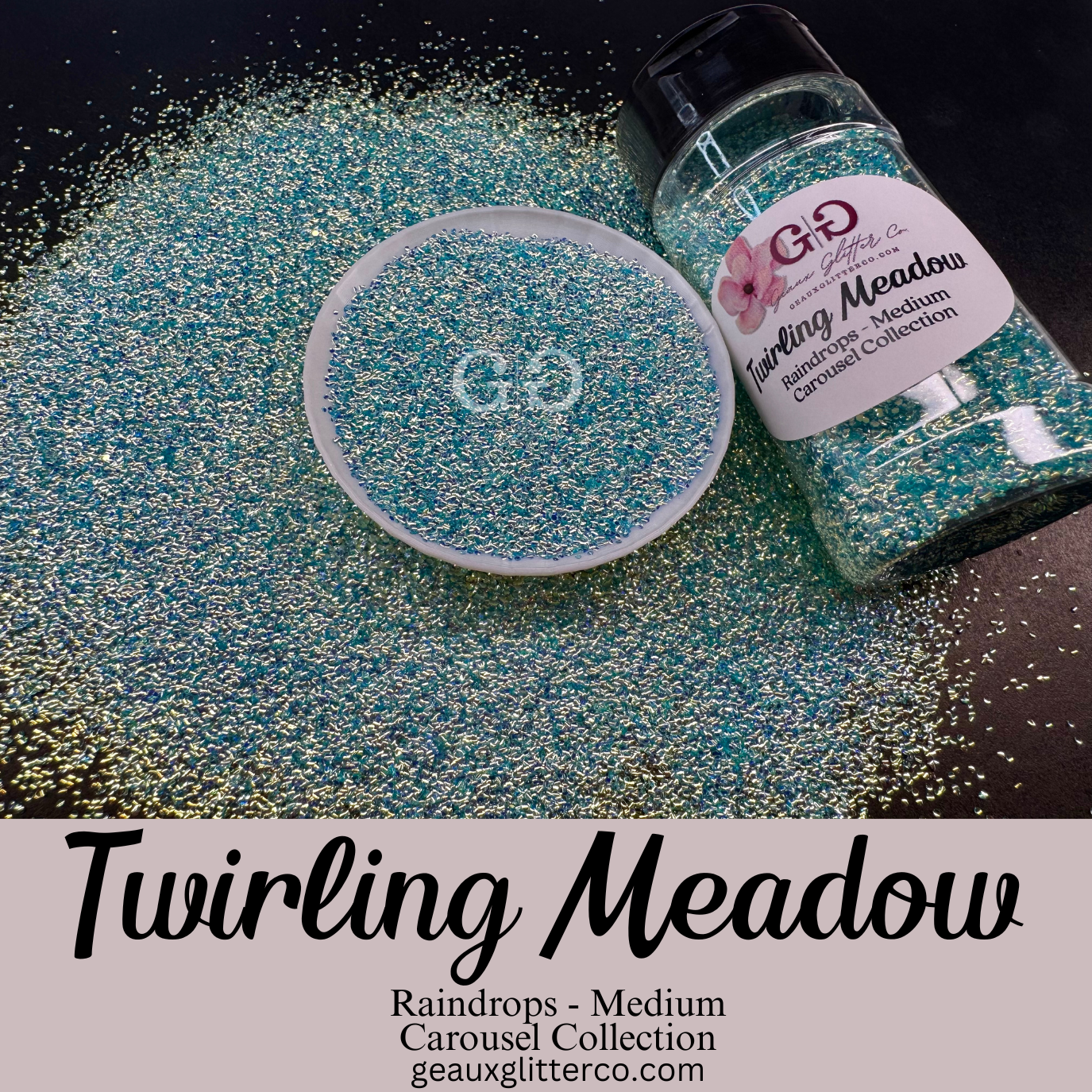 Twirling Meadow Raindrops - Medium