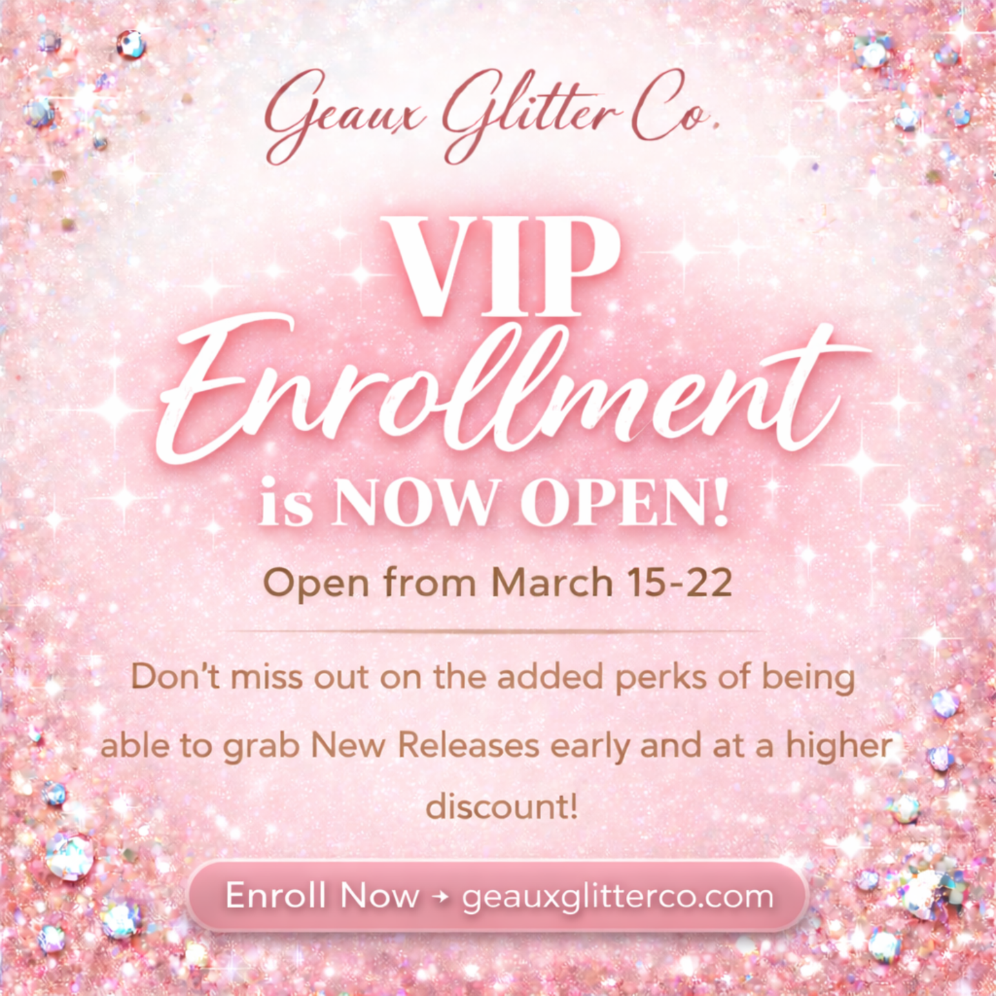 Geaux Glitter Co. VIP Membership - 3 months - Opens at 12am CST on 3/15/26