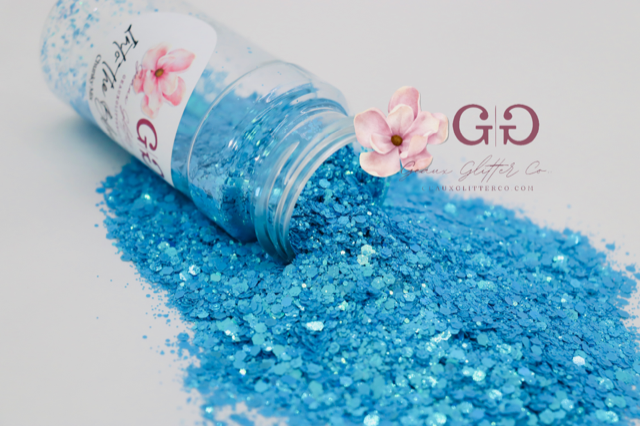 Chunky Glitter - Blue Mixed - .75 ounce