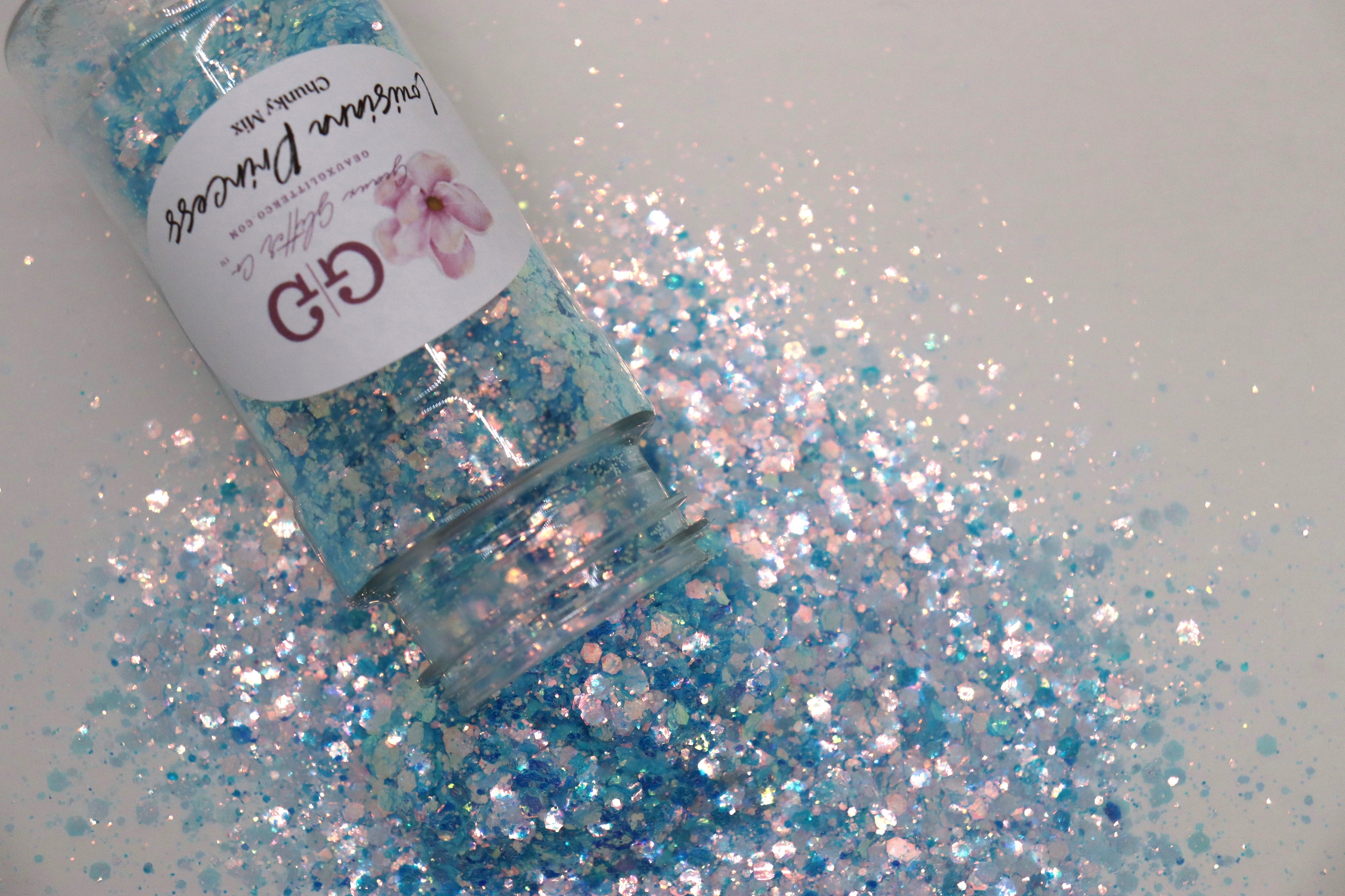 White Opal Iridescent Glitter Flakes - Ice Queen