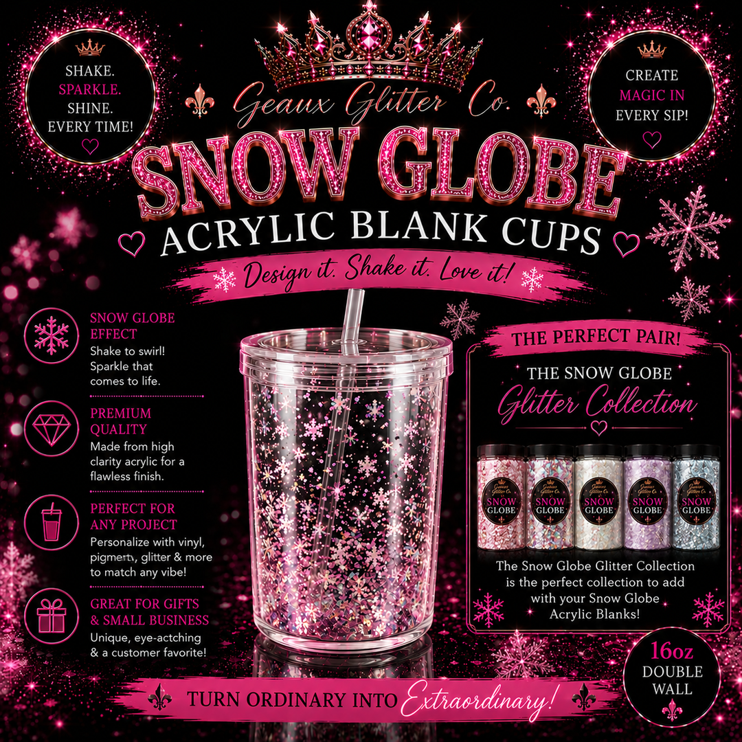 Snow Globe Blank Cups