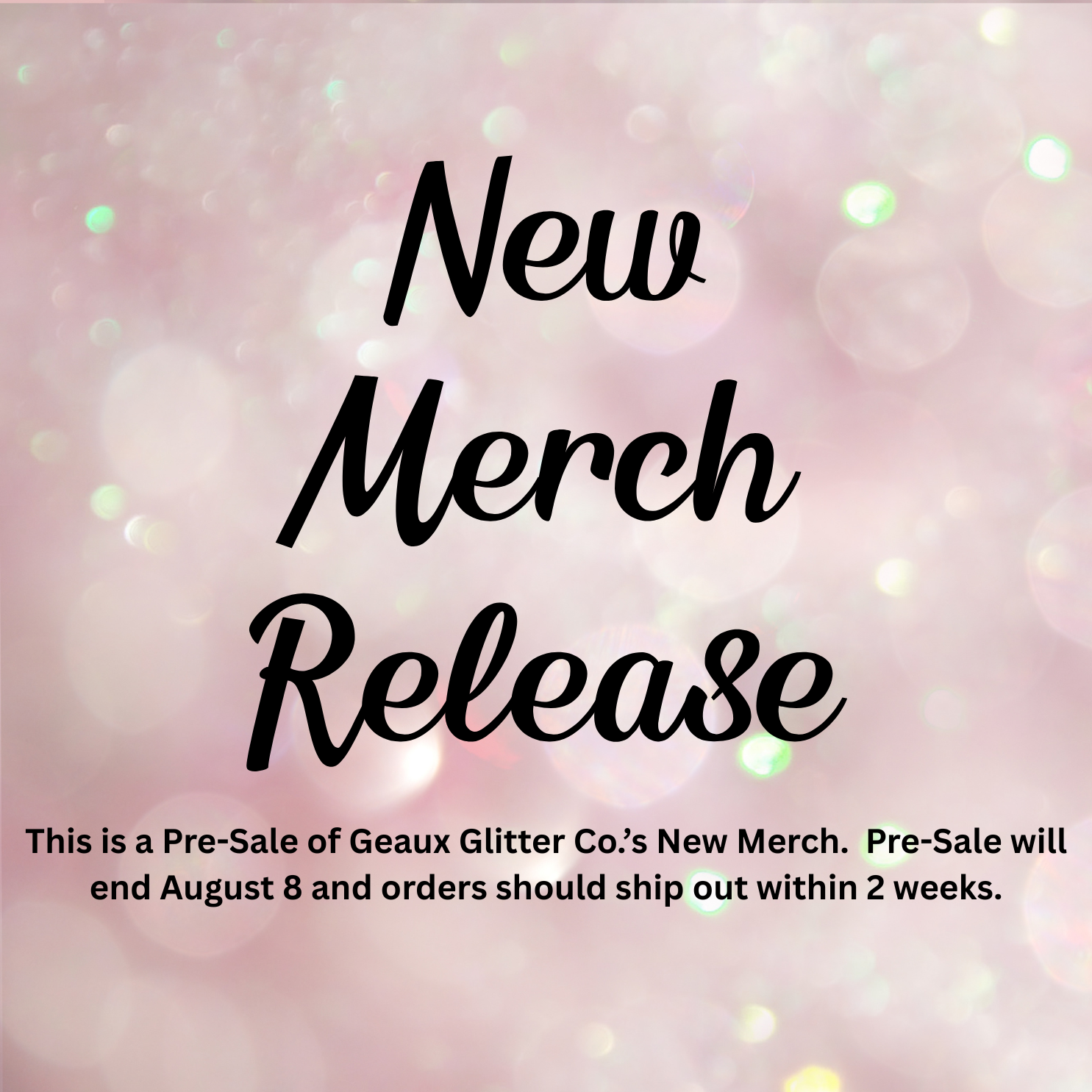 New Merch Release - PRE-SALE - Pre-Sale ends August 8, 2025 - ORDER MERCH ONLY TOGETHER!