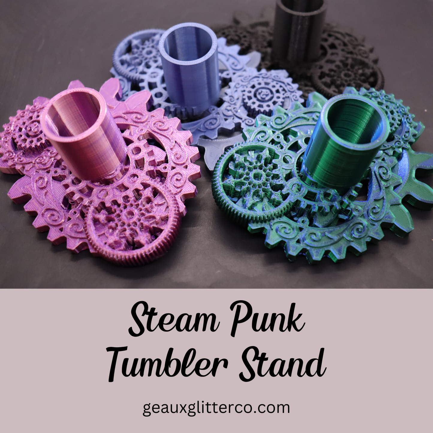 Steam Punk Tumbler Cup Drying Stand - Available in 1/2 inch or 3/4 inch