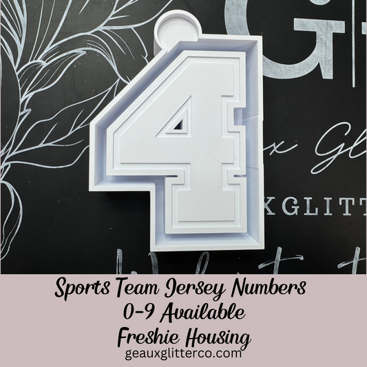Sports Team Jersey Numbers Freshie Mold Housing
