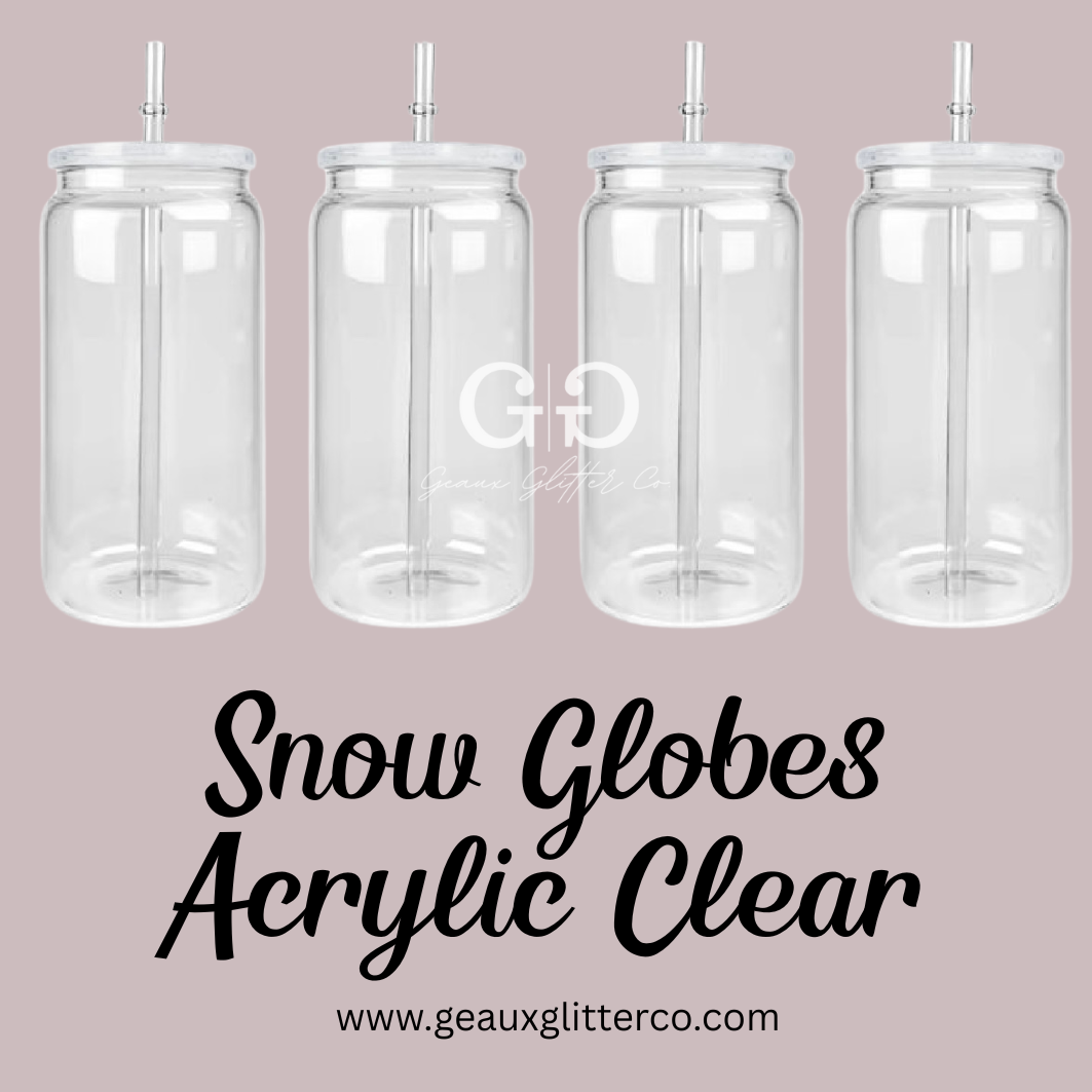 Snow Globe Tumblers - Acrylic Clear