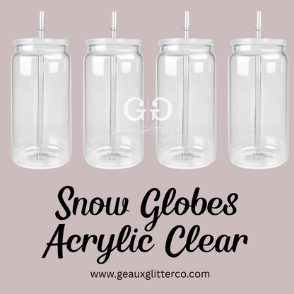 Snow Globe Tumblers - Acrylic Clear