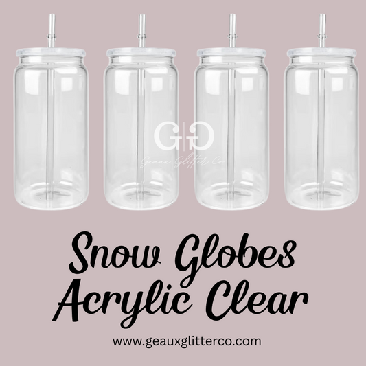 Snow Globe Tumblers - Acrylic Clear