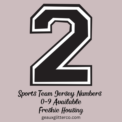 Sports Team Jersey Numbers Freshie Mold Housing