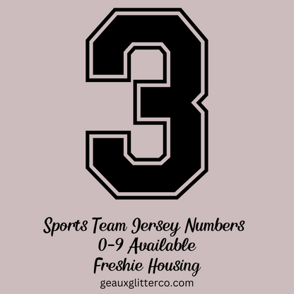 Sports Team Jersey Numbers Freshie Mold Housing