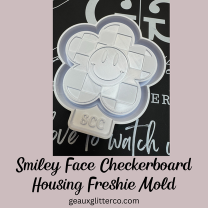 Smiley Face Checkerboard Housing for Freshie Molds