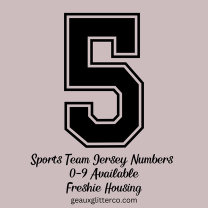 Sports Team Jersey Numbers Freshie Mold Housing