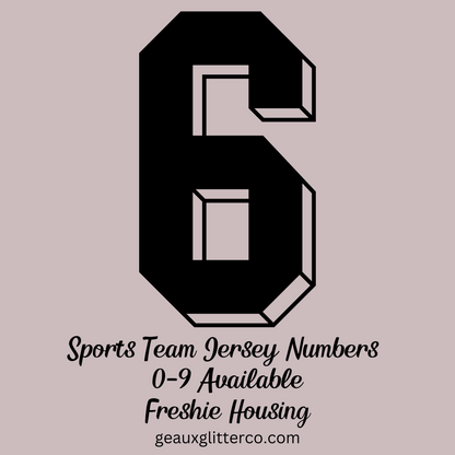 Sports Team Jersey Numbers Freshie Mold Housing
