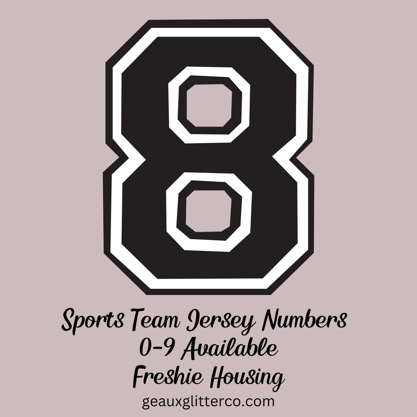 Sports Team Jersey Numbers Freshie Mold Housing