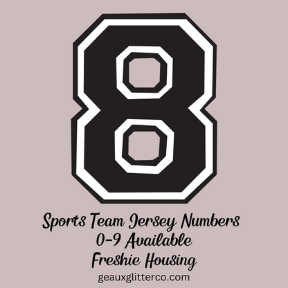 Sports Team Jersey Numbers Freshie Mold Housing