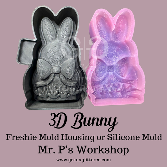 3D Bunny Freshie Housing or Silicone Mold