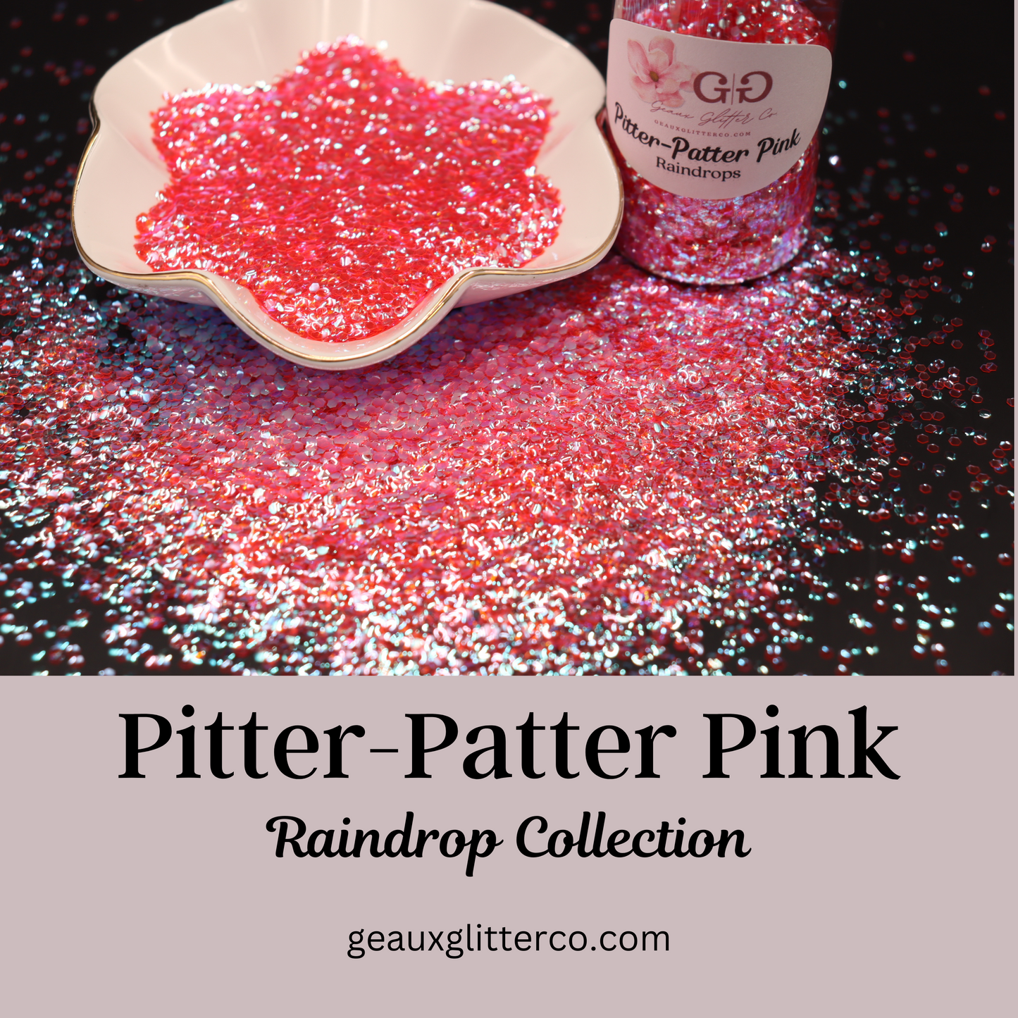 Pitter-Patter Pink - Raindrops Chunky