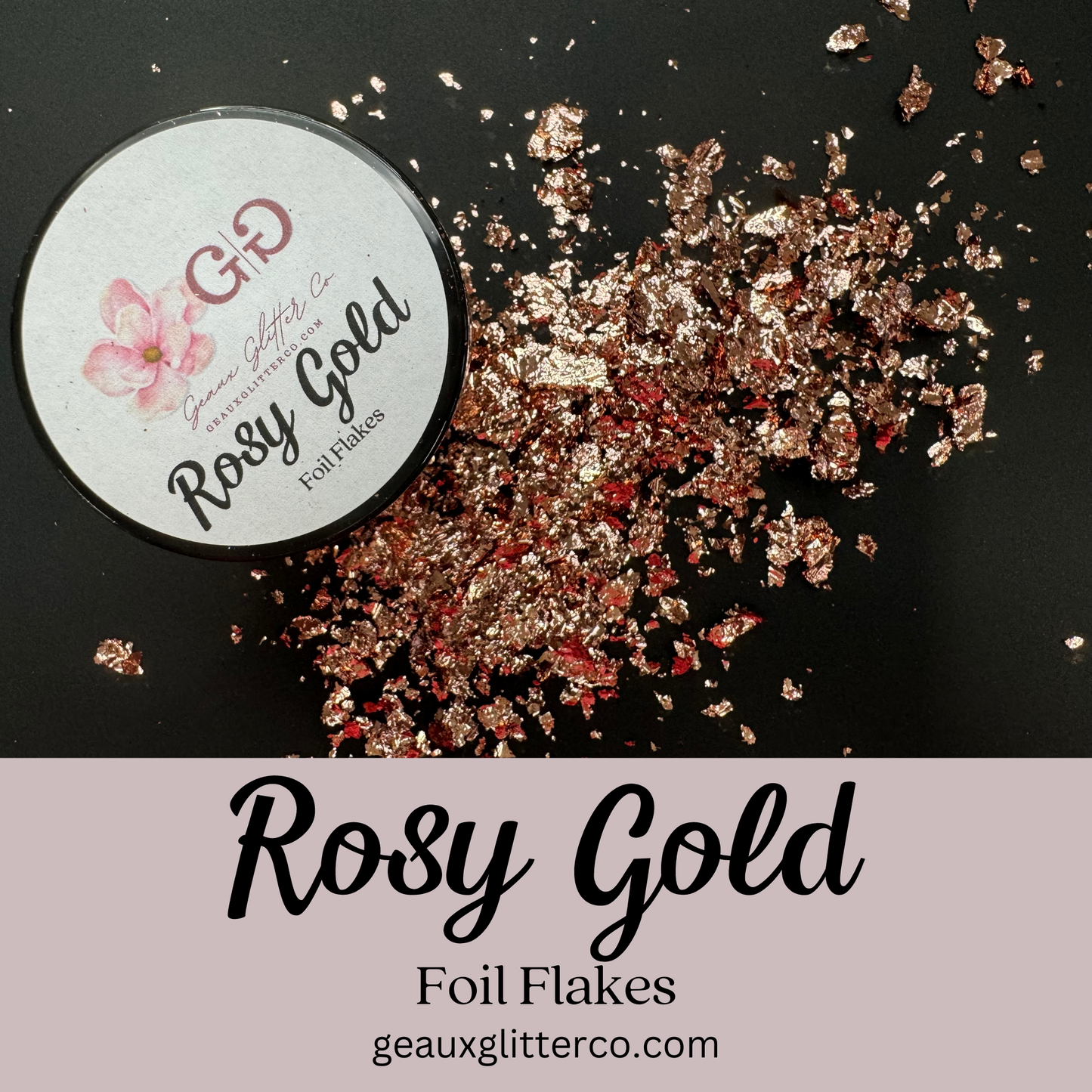 Rosy Gold Foil Flakes