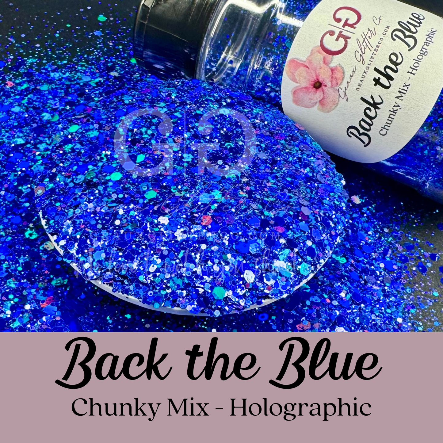 Back the Blue Chunky Mix - Holographic