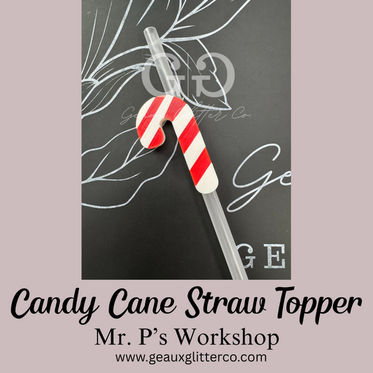 Candy Cane Straw Topper