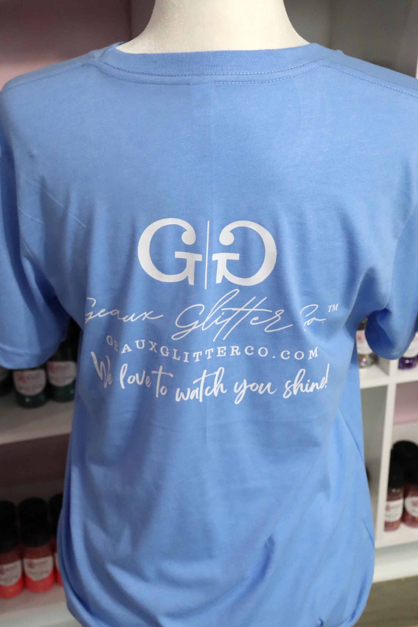 Geaux Glitter Co. Short Sleeve T-shirts Front Logo Only
