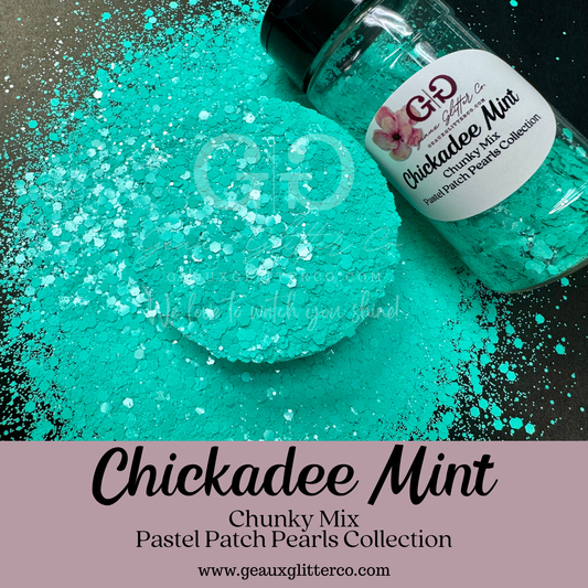 Chickadee Mint Chunky Mix - Pastel Patch Pearl Collection