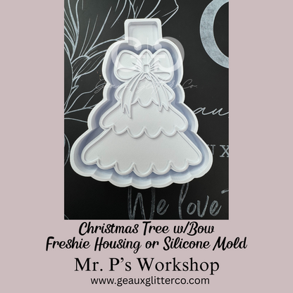 Christmas Tree w/Bow Freshie Housing or Silicone Mold