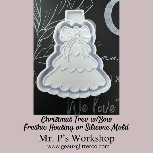 Christmas Tree w/Bow Freshie Housing or Silicone Mold