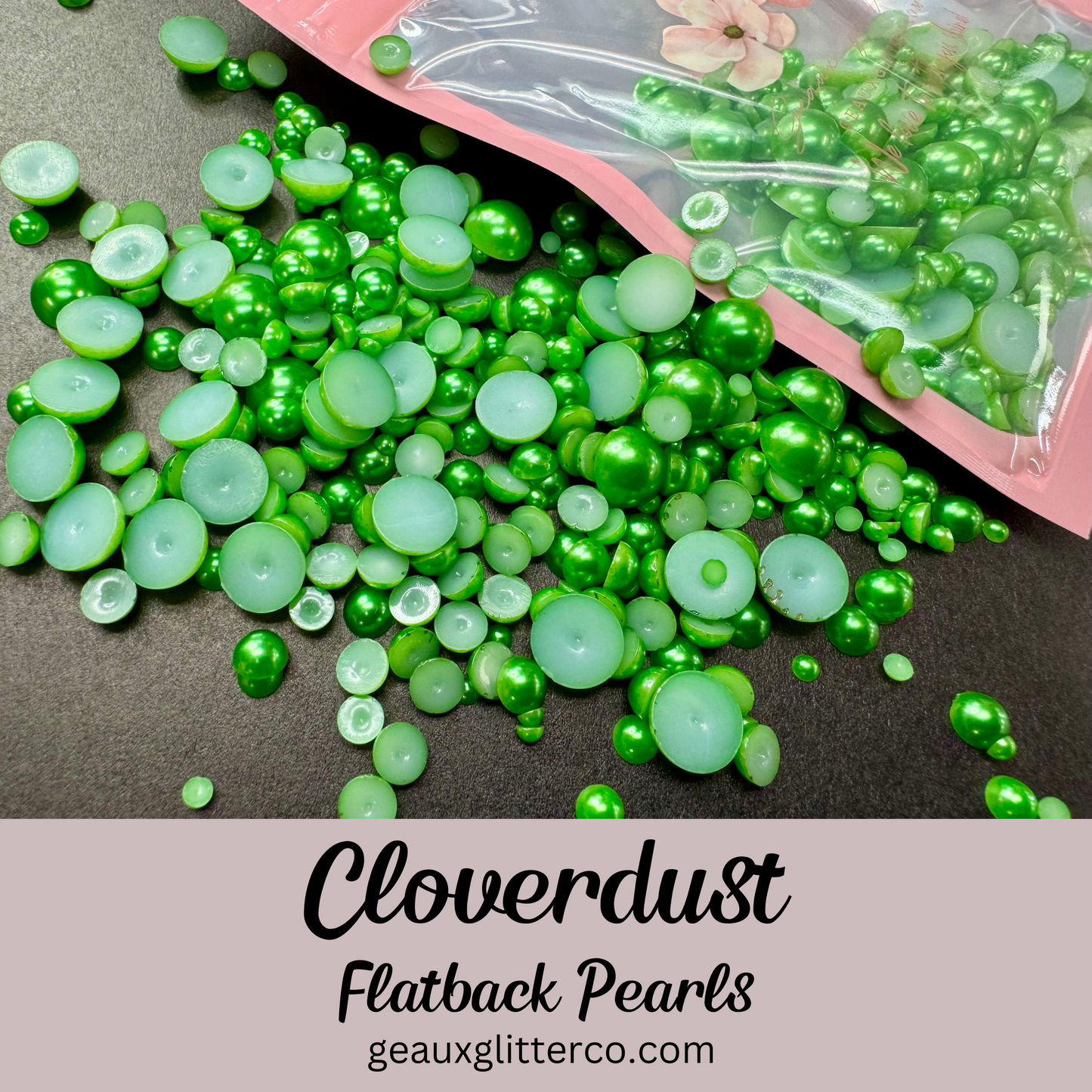 Cloverdust Pearl Flatback Beads