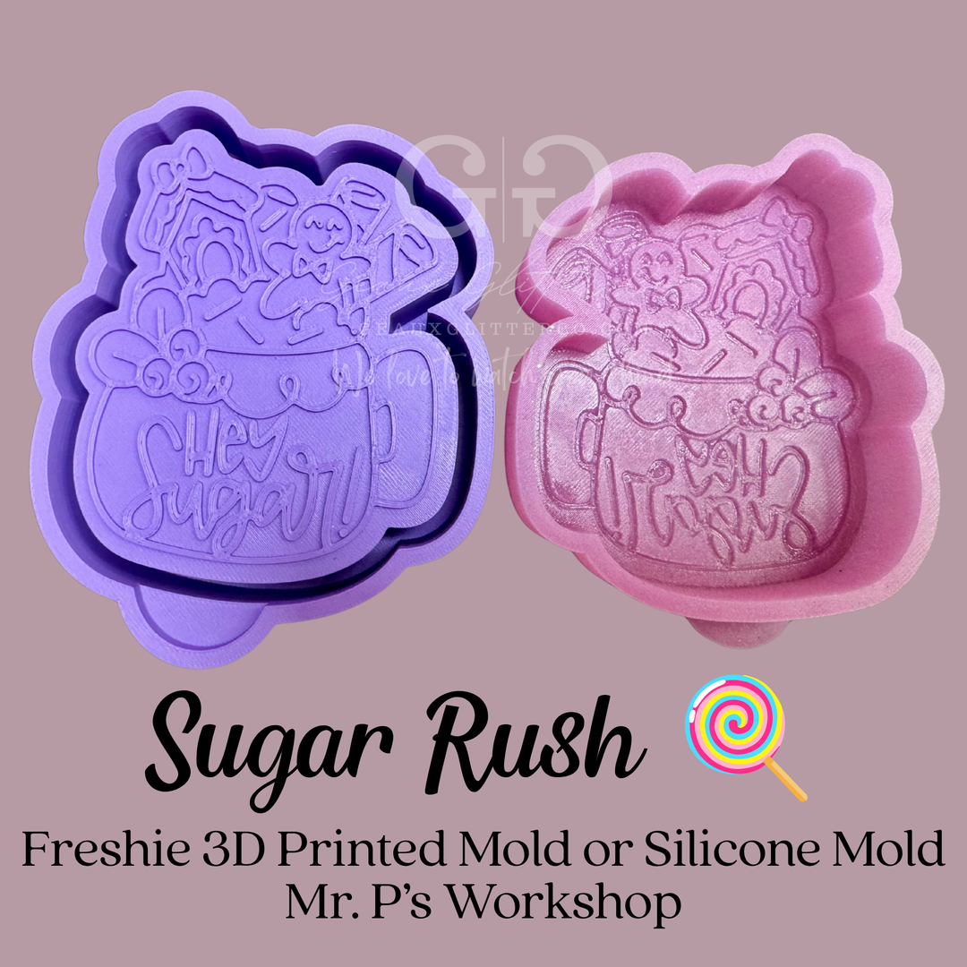 Sugar Rush Freshie 3D Printed Mold Housing or Silicone Mold