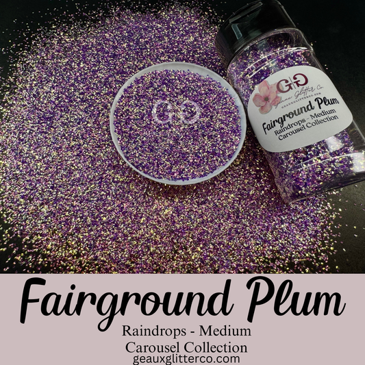 Fairground Plum Raindrops - Medium