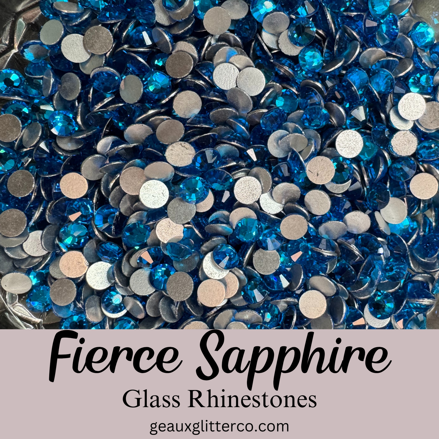 Fierce Sapphire Glass Rhinestones