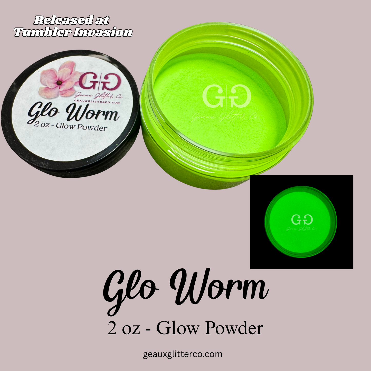 Glo Worm - Glow-in-the-Dark Powder - 2 oz jars