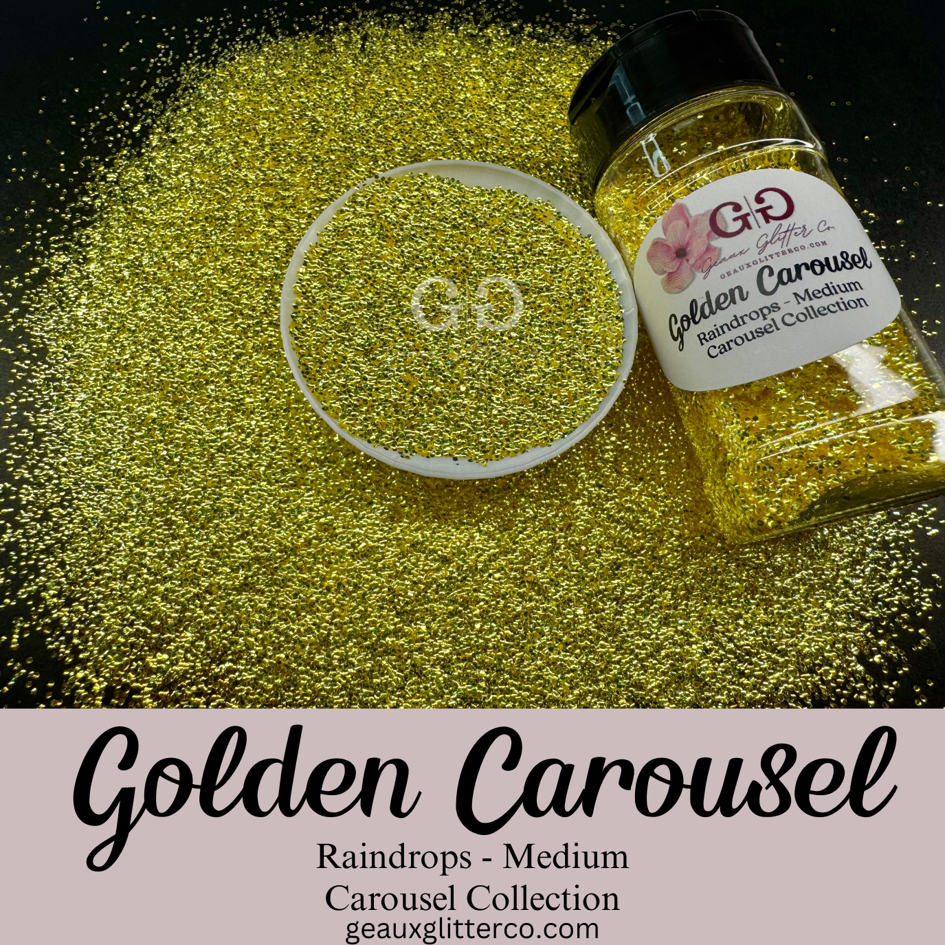 Golden Carousel Raindrops - Medium
