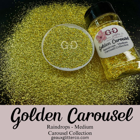 Golden Carousel Raindrops - Medium