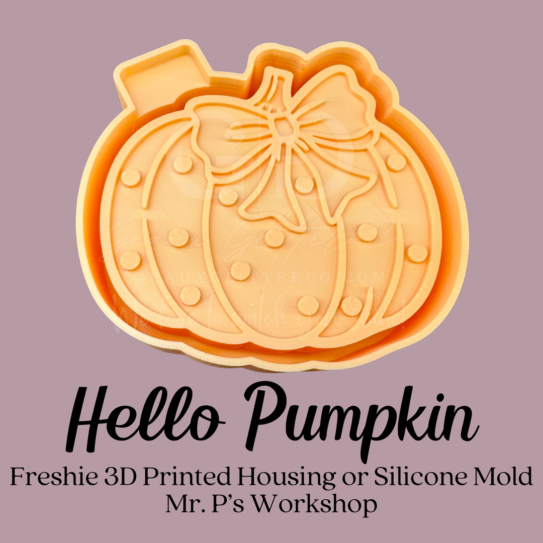 Hello Pumpkin Freshie 3D Printed Mold Housing or Silicone Mold