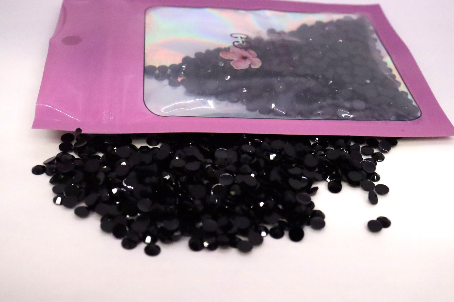 Black Licorice Jelly Rhinestones (Approx. 2880 stones per bag) (6mm are approx. 1440 per bag)