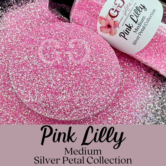 Pink Lilly - Medium - Silver Petal Collection