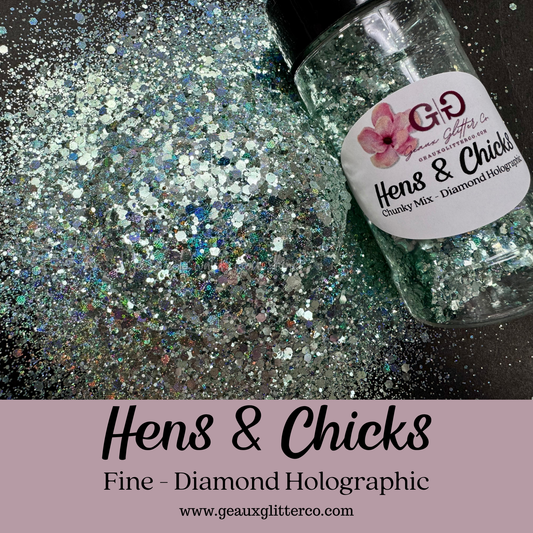 Hens & Chicks Chunky Mix - Diamond Holographic Series